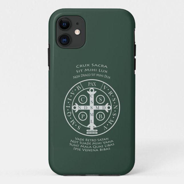Coques Case-Mate iPhone Médaille Saint Benoît avec prière latine (Dos)