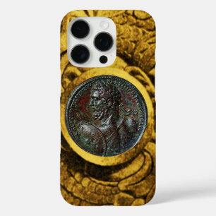 COQUES iPhone 16 PRO MÉDALLION ROMAINE ANTIQUE BRONZE AVEC GRIFFINS D'O