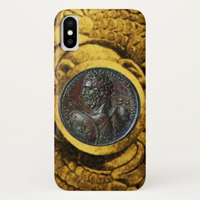 COQUES Case-Mate iPhone MÉDALLION ROMAINE ANTIQUE BRONZE AVEC GRIFFINS D'O (Dos)