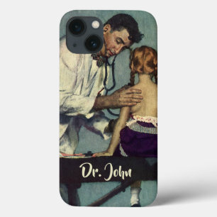 Coques Pour iPhone Médecine vintage, Docteur à la vue d'une patiente