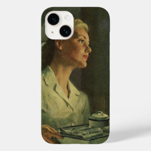 Coques Pour iPhone Médecine Vintage, infirmière avec des outils médic