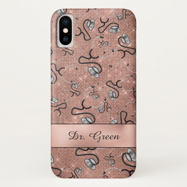 Coques Case-Mate iPhone Medical, Nurse, Doctor themed Stéthoscopes, nom (Dos)
