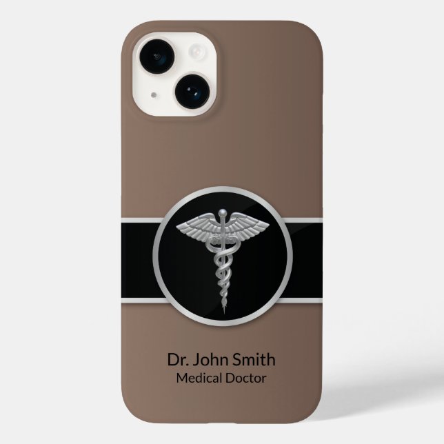 Coques Case-Mate iPhone Médicale Caduceus Silver Professional (Verso)