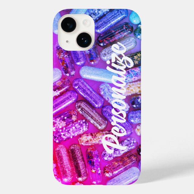 Coques Case-Mate iPhone Médicament de parties scintillant infirmière viole (Verso)