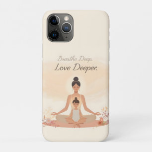 Case-Mate iPhone Case Méditation mère et enfant, art de sérénité
