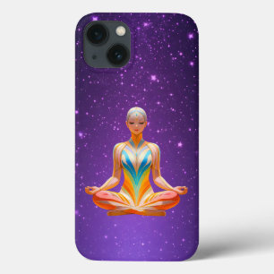 Case-Mate iPhone Case Méditer femme & ciel étoilé violet