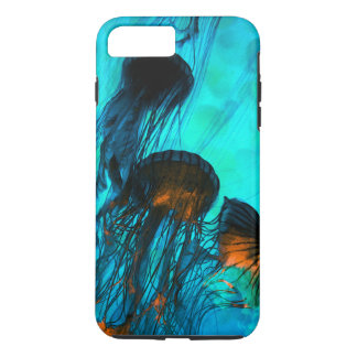 Coque iPhone 8 Plus/7 Plus Méduses turquoises