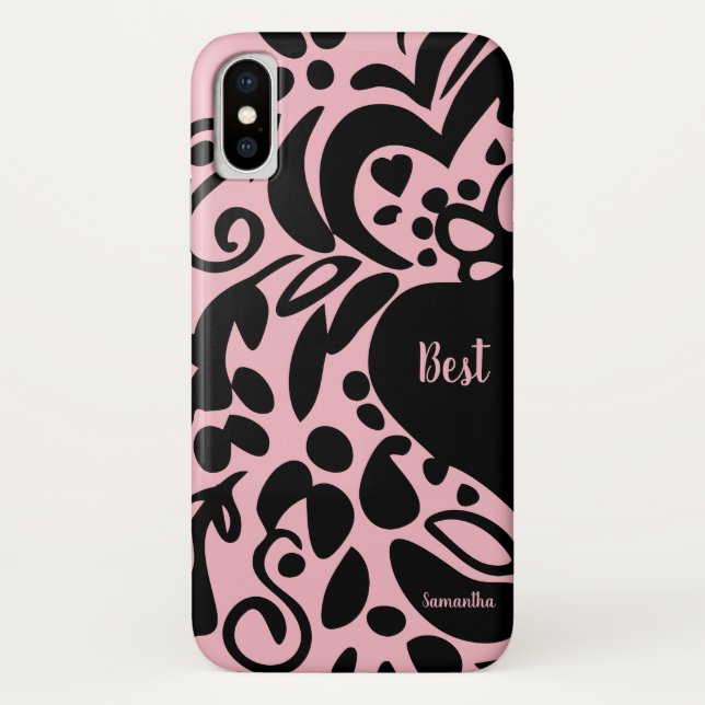 Coques Case-Mate iPhone Meilleur ami| Moitié "meilleur"| Motif branché (Dos)