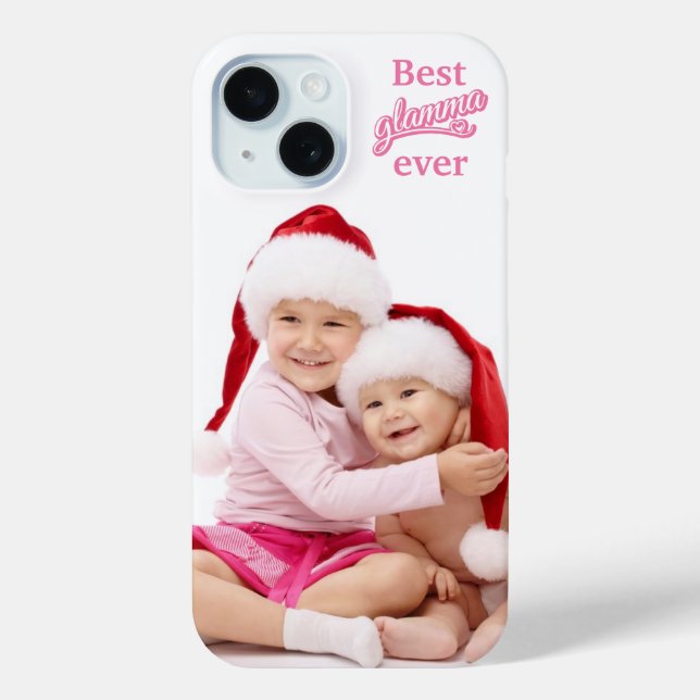 Coques Case-Mate iPhone Meilleur Glamma Jamais photo rose/blanc sur blanc (Verso)