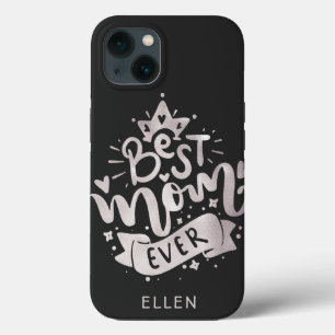 Case-Mate iPhone Case Meilleur jour de marque Mom Ever Silver Custom Nam