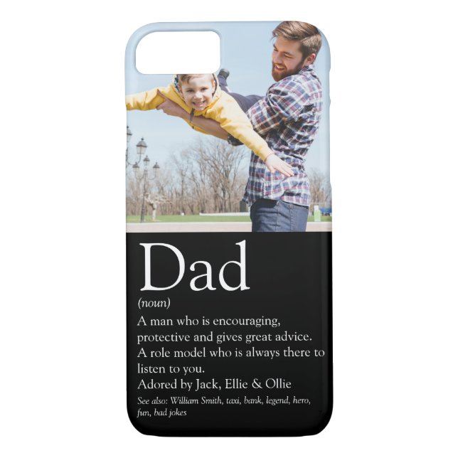 Coques Case-Mate iPhone Meilleur papa au monde Définition Fun Photo Black (Dos)