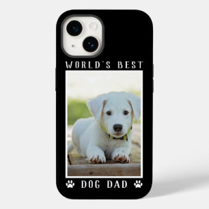 Coque Pour iPhone 14 Meilleur Papa Chien du Monde Empreintes de Patte P