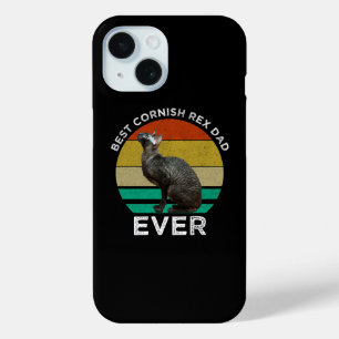 Coque Pour iPhone 15 Meilleur Papa Cornish Rex de tous les temps