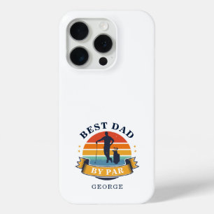 Coque iPhone 15 Pro Meilleur Papa de Golf Par Custom Retro Fête des Pè