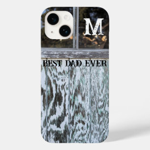 Coque Pour iPhone 14 Meilleur Papa de Tous les Temps Bois en Distress a