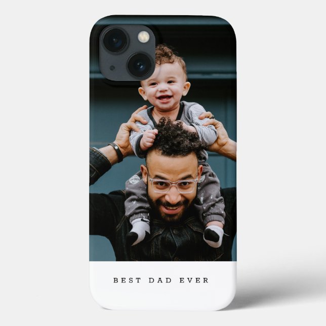 Coques Case-Mate iPhone Meilleur papa Jamais photo complète personnalisée (Verso)