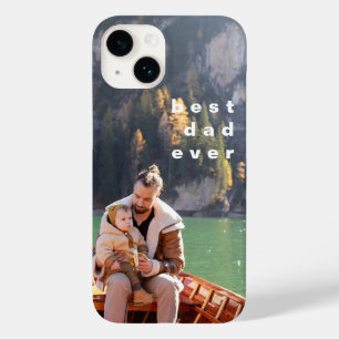 Coque Pour iPhone 14 Meilleur Papa Jamais Photo Complète Revêtement Per