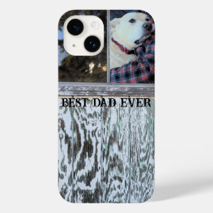 Coque Pour iPhone 14 Meilleur Papa Jamais Russe Distressed Wood Ajouter