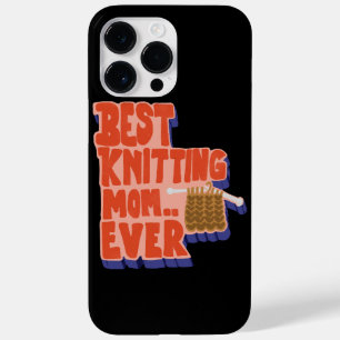 Coque Pour Pour iPhone 14 Pro Max Meilleure Maman de Tricot Rétro Vintage Typographi