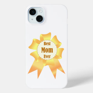 Coque iPhone 15 Mini Meilleure maman jamais Golden Lauréat du prix ruba