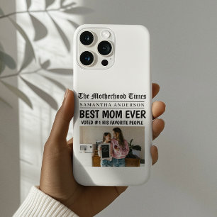Coques iPhone 16 Pro Meilleure Maman Jamais Journal Personnalisé Nom et