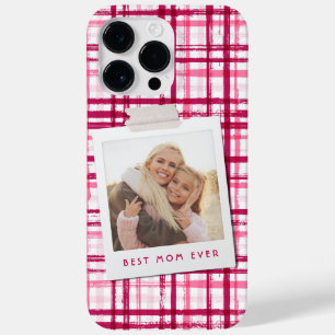 Coque Pour Pour iPhone 14 Pro Max Meilleure maman jamais photo mignonne moderne roug