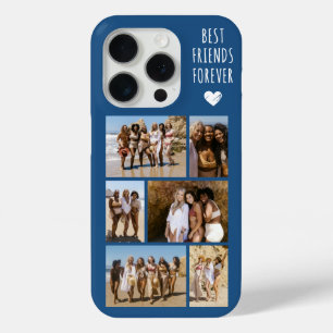 Coque iPhone 15 Pro Meilleures Amies Pour Toujours 6 Photo Bleue