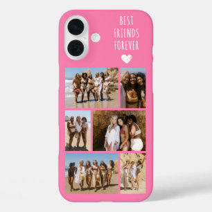 Coques iPhone 16 Plus Meilleures Amies Pour Toujours 6 Photo Rose