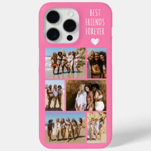 Coque iPhone 15 Pro Max Meilleures Amies Pour Toujours 6 Photo Rose