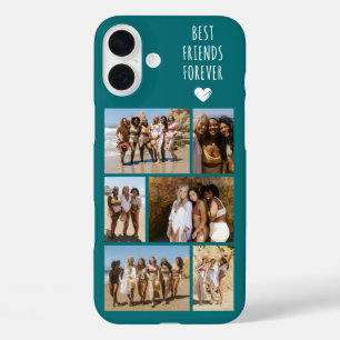 Coques iPhone 16 Plus Meilleures Amies Pour Toujours 6 Photo Sarcelle
