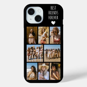 Coque Pour iPhone 15 Meilleures Amies Pour Toujours 8 Photo Noir