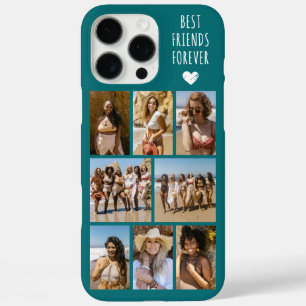 Coques iPhone 16 Pro Max Meilleures Amies Pour Toujours 8 Photo Sarcelle