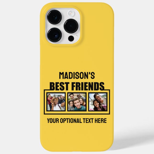 Coques Case-Mate iPhone Meilleurs amis photos personnalisées, texte et cou (Verso)
