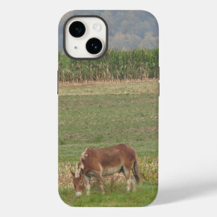 Coque Pour iPhone 14 Mélange âne sur l'agriculture pâturage dans l'herb