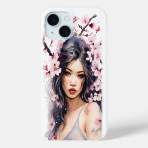 Coque Pour iPhone 15 Melanie Sakura Cherry Blossom Girl