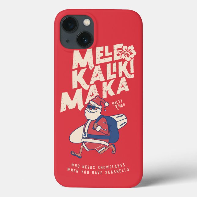 Coques Case-Mate iPhone Mele Kalikimaka - Funny Noël hawaïen à Père Noël (Verso)
