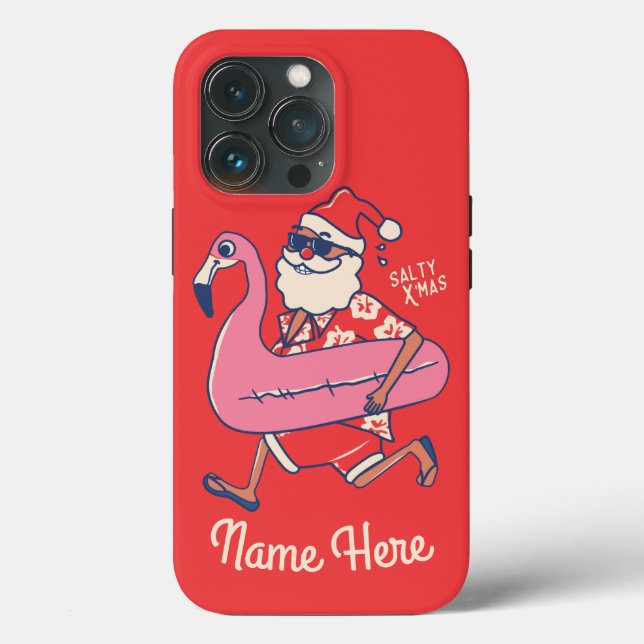 Coques Case-Mate iPhone Mele Kalikimaka Père Noël Flamant rose Getaways de (Verso)