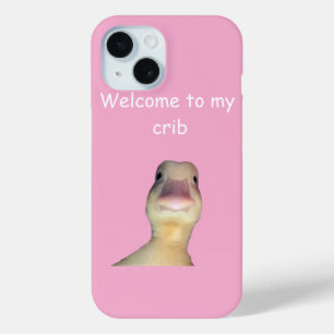 Coque Pour iPhone 15 Mème de canard drôle – “Bienvenue dans mon antre”