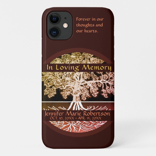 Coques Case-Mate iPhone Memorial Keepsaké avec le nom (Dos)