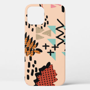 Case-Mate iPhone Case Memphis automne feuillage et feuilles avec géomet