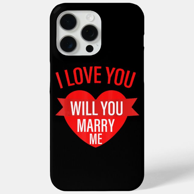 Coques Case-Mate iPhone Mens Valentines Day Proposition Je L'Aime Vous M (Verso)