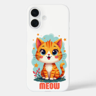 Coque Pour iPhone 16 Meow iPhone 16 Coque-Mate - Protection Joueuse