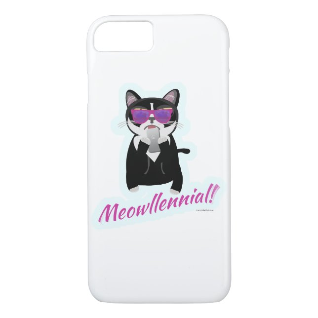 Coques Case-Mate iPhone Meowlinneal Funny Cat Génération Design  (Dos)