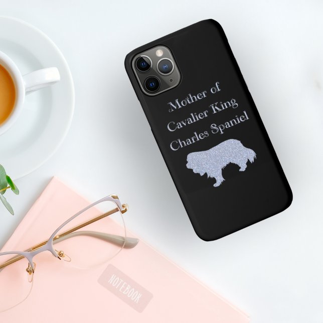 Coques Case-Mate iPhone Mère Du Roi Cavalier Charles Spaniel Argent (Créateur téléchargé)