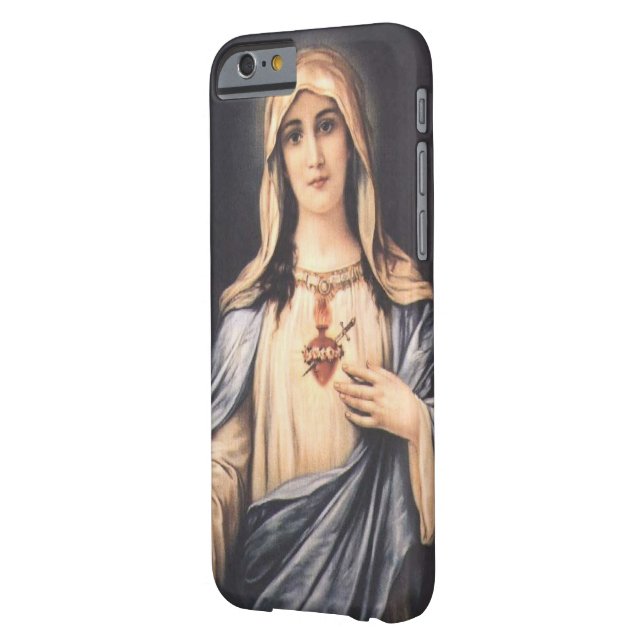 Coques Case-Mate iPhone Mère impeccable Mary de Vierge de coeur (Dos gauche)