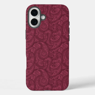 Coques iPhone 16 Plus Merlot Paisley