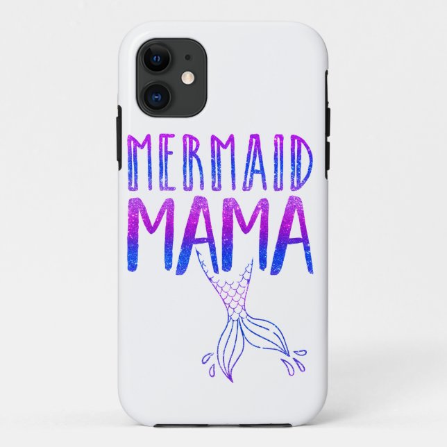 Coques Case-Mate iPhone Mermaid Mama Design de fête d'anniversaire Cadeau  (Dos)