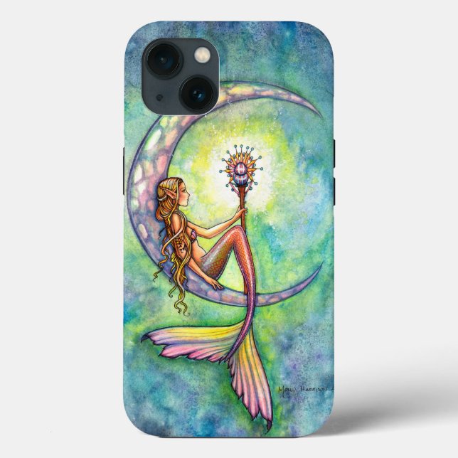 Coques Case-Mate iPhone Mermaid Moon Imaginaire Art par Molly Harrison (Verso)