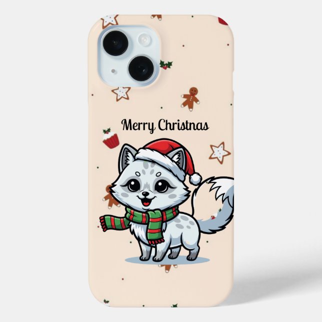 Coques Case-Mate iPhone Merry Christmas | Cute Dog Holiday Phone Case (Verso)