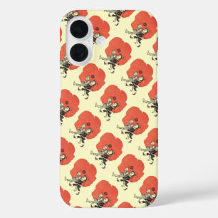 Coques iPhone 16 Merveilleux Magicien d'Oz, Dorothy avec des fleurs